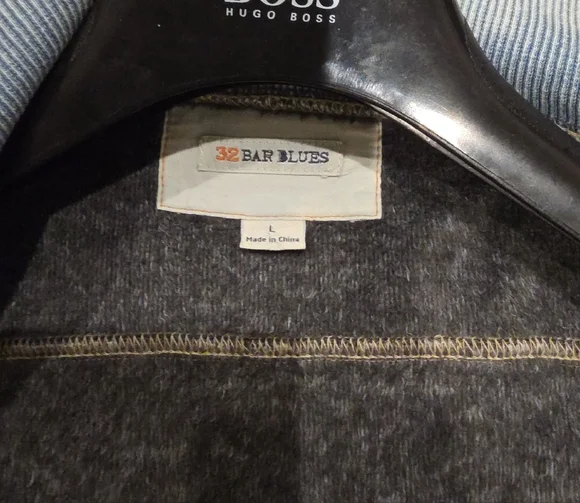 32 BAR blues Men's Zip-Up Sweater in Light Blue